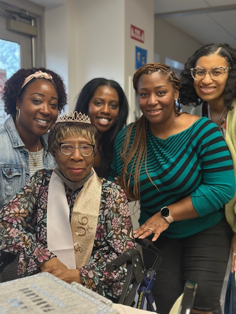A treasured memory of Frances with family and friends