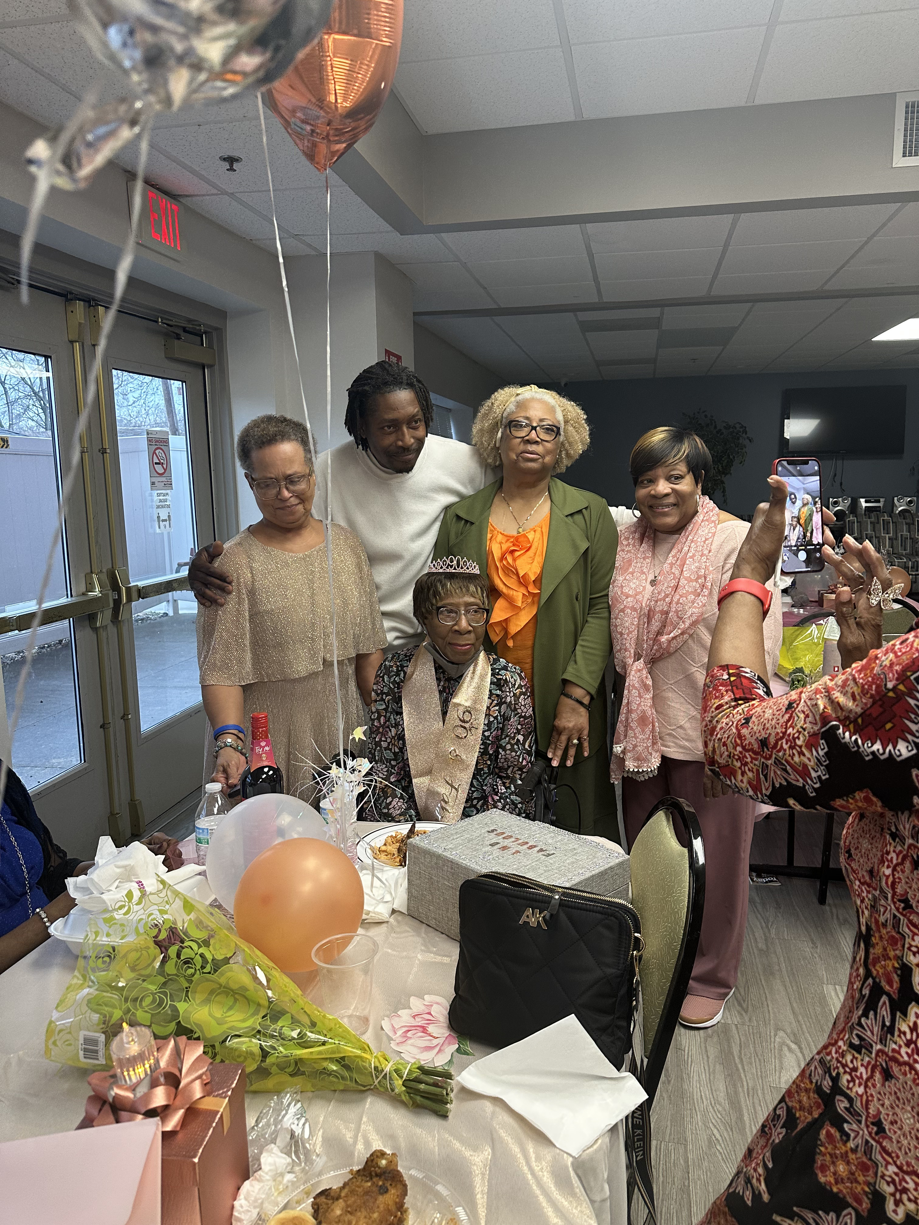 A treasured memory of Frances with family and friends