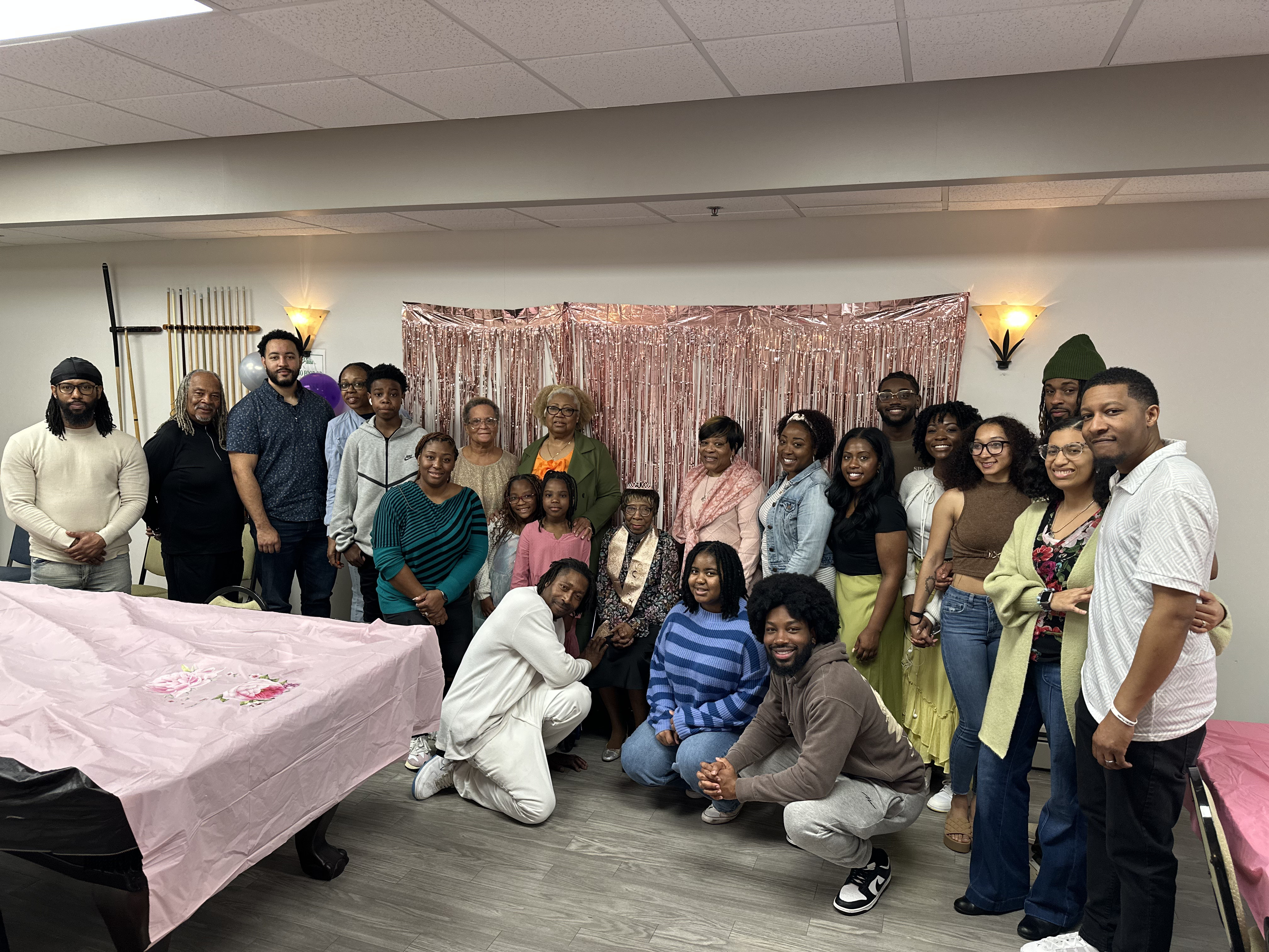 A treasured memory of Frances with family and friends