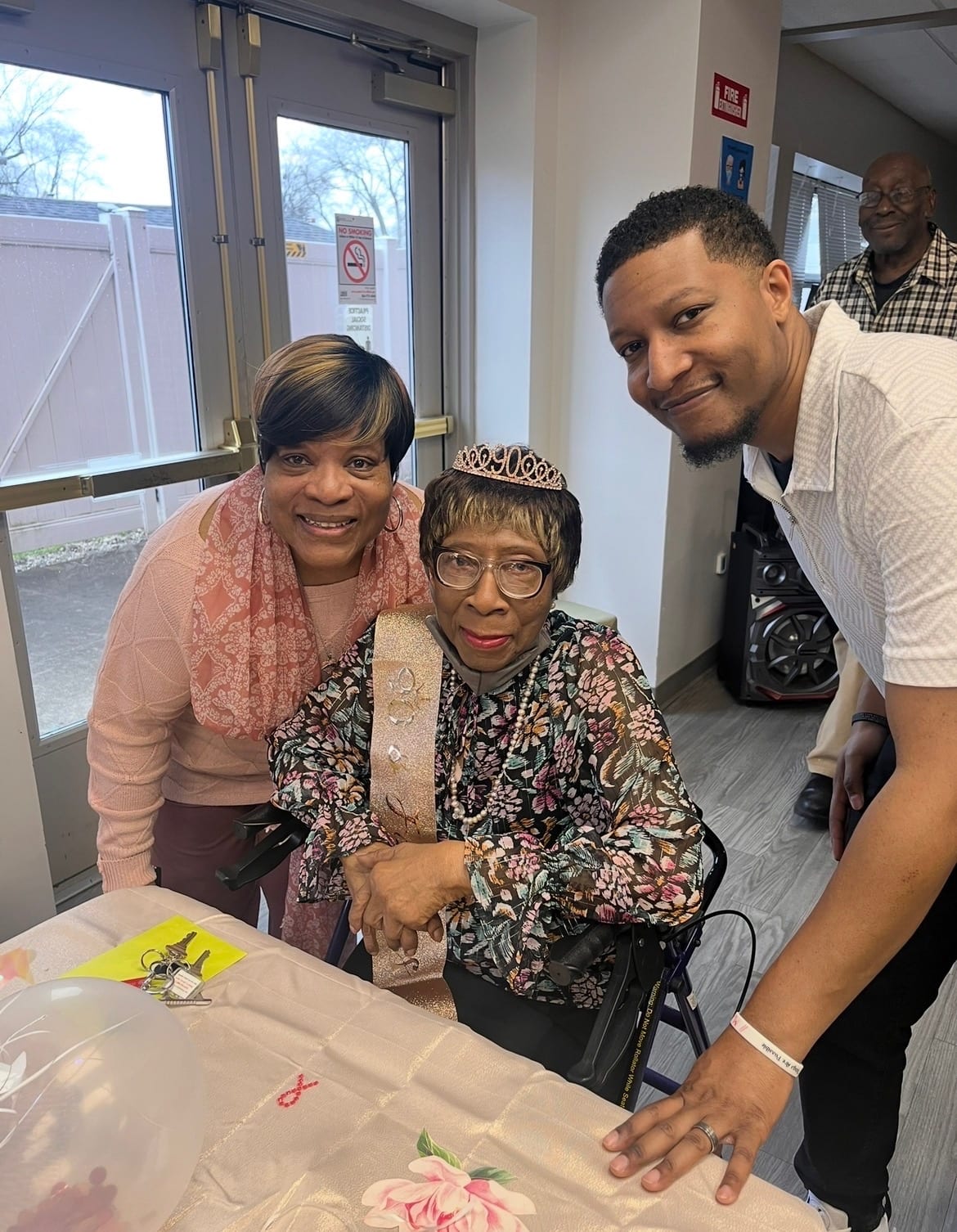 A treasured memory of Frances with family and friends