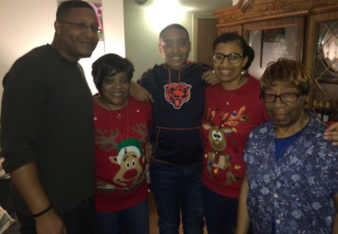 A treasured memory of Frances with family and friends