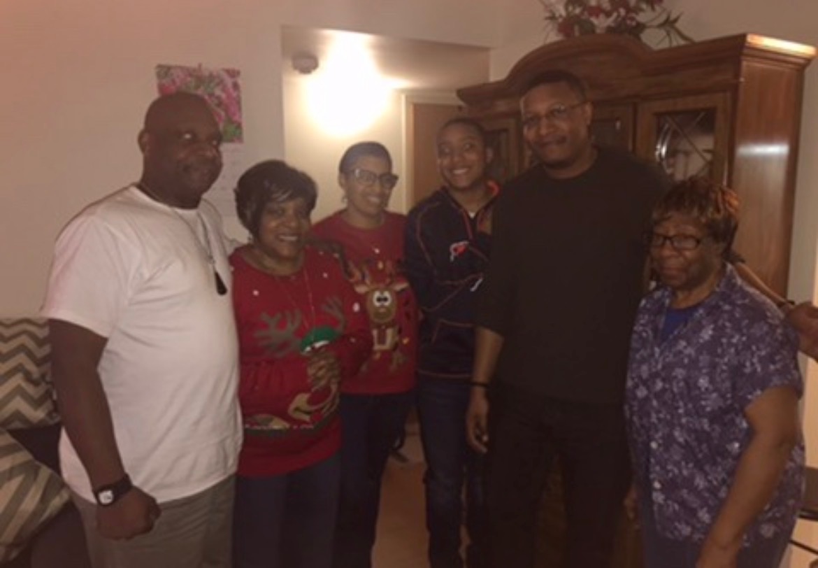 A treasured memory of Frances with family and friends