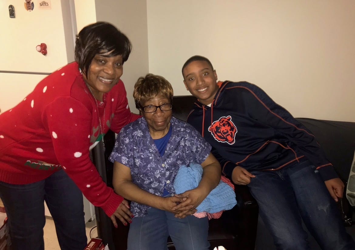 A treasured memory of Frances with family and friends